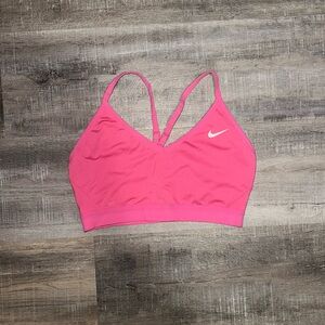 Nike Pink Racerback Sports Bra with Crossed Straps